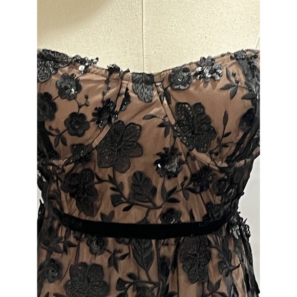 For Love & Lemons Beatrice Strappy Sequins Velvet Band Straps Mini Dress Sz Med - Picture 9 of 16